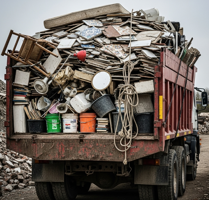 Камион на Омега Къртачи извозва отпадъци