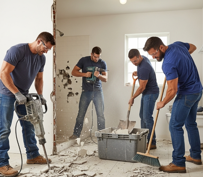 Екип на Омега Къртачи в процес на работа